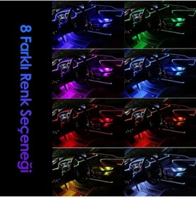 Resim OTOMOR AKSESUAR 12 LED 8 RENK AYAK ALTI AYDINLATMA RGB SESE DUYARLI 