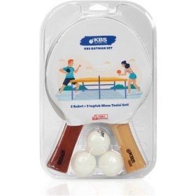 Resim Kbs Batman Set Masa Tenisi Raketi 2 Raket 3 Top 