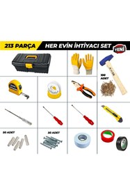 Resim Hesaplı Hırdavat 213 Parça El Aleti Seti Dolu Takım Çantası 13" -her Evin Ihtiyacı 