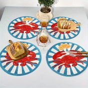 Resim 2'li/4'lü/6'lı Mavi ve Beyaz Yengeç Desenli İlkbahar-Yaz Yuvarlak Amerikan Servisleri, Düğün Sezonu Temalı Masa Dekoru, Yaratıcı Keten Matlar, Sadece Elde Yıkama, Düğün Sezonu için Uygun, Tatil Yıldönümleri, Ev Yemek Odası Amerikan Servisleri, Aile, Mutfak, Restoran, Partiler için Mükemmel 
