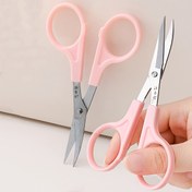 Resim 1pc Eğri Uçlu Paslanmaz Çelik Makas, Hassas El İşi Dikiş Aracı, Hafta Dikiş, Nakış İpliği Kesme, DIY Yarn Kesme, Pembe Kulp 