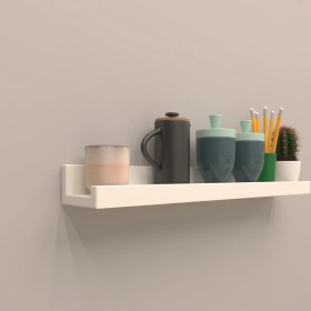 Resim Setli Duvar Rafı 60 cm Beyaz ( Mat ) 