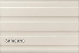 Resim Samsung Taşınabilir T7 SSD Shield, USB 3.2 Gen 2 TB, 1.050 MB/sn Okuma, 1.000 MB/sn Yazma, Bej, MU-PE2T0K/WW 