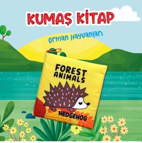 Resim Tox Ingilizce Orman Hayvanları Kumaş Sessiz Kitap E127 Bez Kitap 