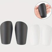 Resim Uniseks Futbol Kaval Kemiği Koruyucuları Bir Çifti, Yüksek Kaliteli Dayanıklı PU Malzeme, Tüm Sezonlara Uygun Kaydırmalı Kapamalı Mini Futbol Bacak Kollukları - Beyaz, Siyah, Mavi Çok Fonksiyonlu Koruma Ekipmanı 