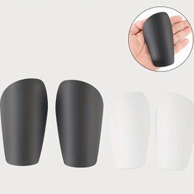 Resim Uniseks Futbol Kaval Kemiği Koruyucuları Bir Çifti, Yüksek Kaliteli Dayanıklı PU Malzeme, Tüm Sezonlara Uygun Kaydırmalı Kapamalı Mini Futbol Bacak Kollukları - Beyaz, Siyah, Mavi Çok Fonksiyonlu Koruma Ekipmanı 