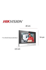 Resim Hikvision Villa Tipi Ip Görüntülü Diafon Kapı Seti ( Dış Zil Butonu 7 İnç İç Ortam Dokunmatik Ekran ) 