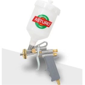 Resim Asturo Boya Tabancası Üst Depolu Boya Tabanca 4mm Meme Ucu 