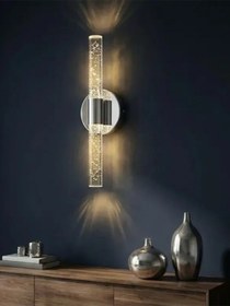 Resim Bhbackhome Bubbleflux Medium Şık Tasarım Modern Ledli Aplik 31 Cm Gümüş Pilli Gümüş 