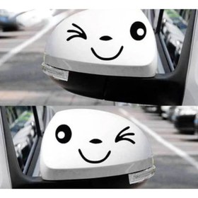 Resim MegaSticker Göz Kırpma Dikiz Ayna Sticker 11x5 Cm 