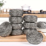 Resim 10 Adet Çok Amaçlı Metal Ovma Süngerleri, Tencere ve Tavalar için Yüksek Çinko Demir Çelik Yünü Topları, Yemek Pişirme Tutkunları için İdeal Hediye, Mutfak Temizlik Malzemeleri 