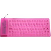 Resim Vaorlo 85 Tuş Usb Mini Esnek Silikon Katlanır Kablolu Kablolu Klavye 