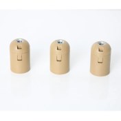 Resim E27 Geçmeli Duy (3 Adet) Avize,abajur, Aplik Duyu. 