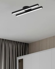 Resim Hegza Lighting MELLIZO Plafonyer LEDli Modern Siyah Led Avize (3000K (Sarı Işık)) 