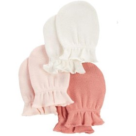 Resim Carters Kız Bebek Eldiven Set 3'lü Paket 0-3 Ay Pembe - Pembe 