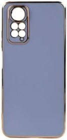 Resim Xiaomi Redmi Note 11 Global Kılıf Kenarları Gold Kamera Korumalı Renkli Pastel Silikon Mavi Açık ile uyumlu 