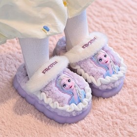 Resim Bir Çift Tasarımlı Şapşak Elsa Prenses Kız Peluş Terlik, Polar İçli Sıcak Ev Ayakkabısı, İlkbaharlık ve Sonbaharlık Şirin Karakterli İki Renk: Gökyüzü Mavisi & Menekşe – Ariel Baskılı Dantelli Tüylü Çizme, Çocuklar için Harika Tatil Hediyesi, Kız Terlikleri,Çocuk Terlikleri, Sonbahar Ayakkabıları,Prenses Tasarımı,Peluş Kumaş,Rahat Ayakkabılar 