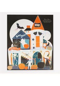 Resim Meri Meri - Shaped Halloween Coloring Placemats - Cadılar Bayramı Karakterli Boyanabilir Amerikan Se 