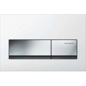 Resim Geberit ALPHA50 Kumanda Kapağı Çift Basmalı Beyaz 115.060.11.1 