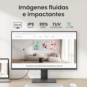 Resim BenQ GW2491 23,8" IPS 1920x1080 5ms 100Hz HDMI DP Eye Care Ev Ofis Monitörü 