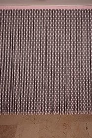 Resim PUANLI MODEL PEMBE RENK İP PERDE HAZIR DÜĞMELERİ DİKİLMİŞ İP PERDE 300 * 270 cm 