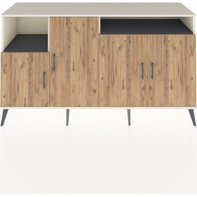 Resim Hyperion Konsol 5 Raflı 4 Kapaklı 176x44x99 Aytaşı-çam/antrasit Aytaşı-çam/antrasit 