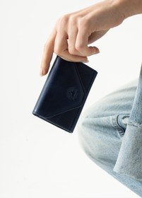 Resim Westpolo Hakiki Deri Unisex Akordiyon Kartlık, Kartvizitlik 