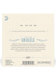 Resim D'addario Ej87T Tenor Ukulele Tel Seti Tıtanıum Warm Brıght 