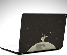 Resim Ay ve Astronot Laptop Sticker 10 İnch (25X19CM) 