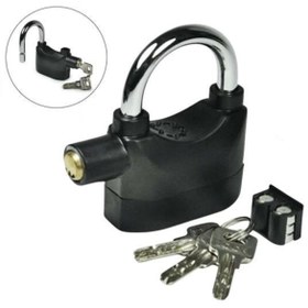 Resim Kikharo ® Desibel Siyah Alarmlı Çok Fonksiyonlu Ekstra Güvenlikli Kare Asma Dolap Kilidi 