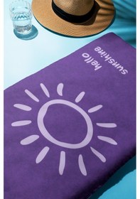 Resim Dijital Baskı Plaj Deniz Havlusu Hello Sunshine Desenli Peştamal Hvl0005 Renkli 