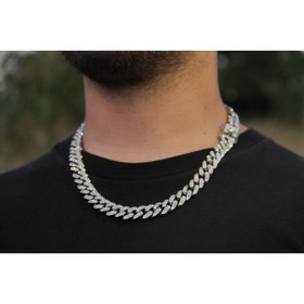 Resim Çeko Chain Silver Cuban Chain Gümüş Küba Zinciri 