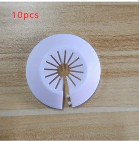 Resim Fochsia 10 Adet Beyaz Kolay Monte Plastik Radyör Kapağı 0.59-2.16 Inch Boru İçin Su Tahliye Kılıfı 