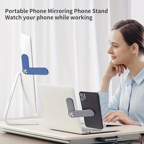 Resim Çift Ekran Bağlantıklı Dizüstü Bilgisayar Manyetik Uzatma Standı - Verimli Ofis Çalışması İçin Taşınabilir Telefon Tutucu, Masaüstü ve Dizüstü Bilgisayarlarla Uyumlu, 3 Manyetik Plakası İçerir, Manyetik Alan Aksesuarı|Minimalist Tasarım|Dayanıklı Plastik Stand 