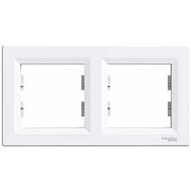 Resim Schneider Electric EPH5800221 - Asfora 2'Li Yatay Çerçeve Beyaz 
