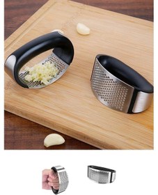 Resim Tineke Tutma Kollu Sarımsak Ezici Pres Patates Püresi Yapma Aleti 