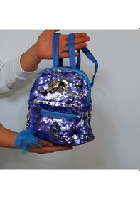 Resim Fiyra Crn Bebe Mavi Pullu Kız Çocuk Sırt Çantası 16cmx20cmx10cm Mavi 