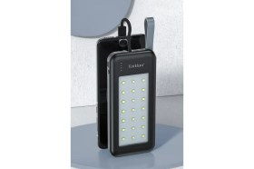 Resim Earldom PB48 10.000 Mah 10W LED Işıklı 3in1 Dahili Kablolu Powerbank 