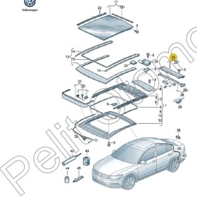 Resim Pelit Otomotiv Leon Sunroof Perde Ayağı Tamir Kiti 5G6877307 