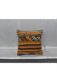 Resim Zehra Abla Halı Yeni El Dokuma Dekoratif Kilim Kırlent Yastık Kılıfı 6465 Çok Renkli 
