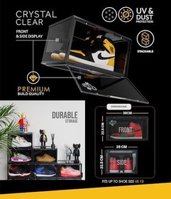 Resim Crep Protect Ayakkabı Saklama Kutusu - Ultimate Sneaker Crates 2.0, Ayakkabı Düzenleyici, İstiflenebilir Ayakkabı Kasaları (Paket Başına 2 Kasa) 