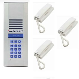 Resim Netelsan kamerasız 3 daire diafon seti 
