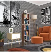 Resim Kenzlife Kitaplık Süper Ga 150*40*19 Cvz 5 Katlı Tek Bölme Çift Bölme Opsiyonlu Ofis Mutfak Banyo Dolabı Arkalıksız Çok Renkli 