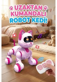Resim Akıllı Robot Kedi - Uzaktan Kumandalı, Dokunmatik, Programlanabilir, Dans Eden Eğitici Oyuncak Çok Renkli 