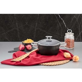 Resim Evimsaray Arte Dıamond Granit Derin Tencere 24 Cm 