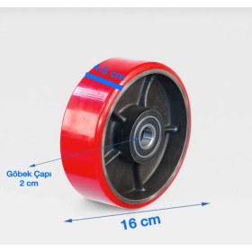 Resim Zet Rulmanlı Döküm Üzeri Poliüretan Kaplama Yedek Transpalet Tekeri 
