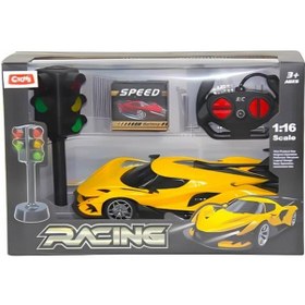 Resim Ctoys 1:16 Uzaktan Kumandalı Usb Araba Rc Trafik Işıklı Sarı 898a 