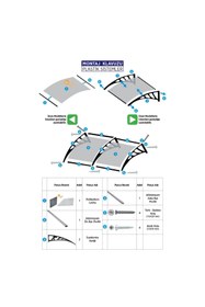 Resim Yapısan Pratik Sundurma Kapı Pencere Üstü 100x480 cm Siyah 