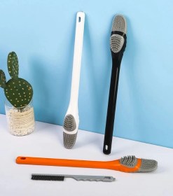 Resim Ördek Tasarımlı Silikon Tuvalet Ve İnce Detay Fırçası Kahverengi 