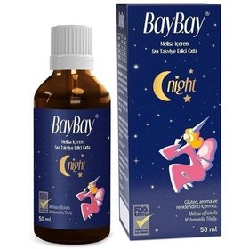Resim Baybay Night Melisa İçeren Bitkisel Damla 50 Ml 10 Adet 